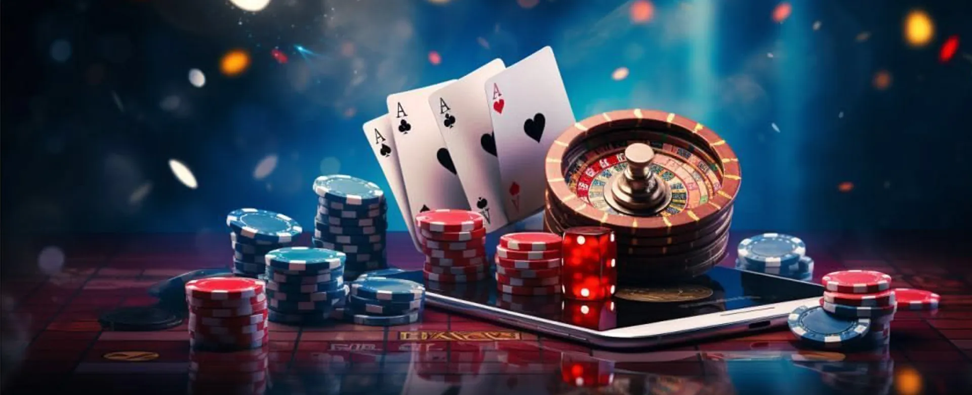 Dynamic casino background with exciting promotions